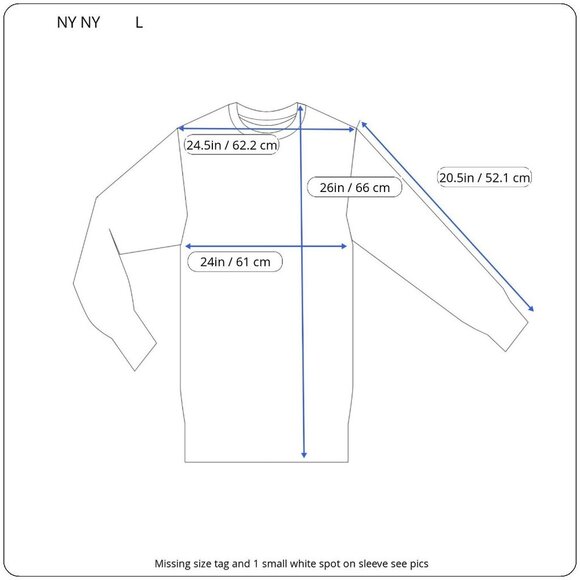 Vintage New York New York Las Vegas Hotel Casino Navy Sweatshirt Crewneck Large - Picture 3 of 6